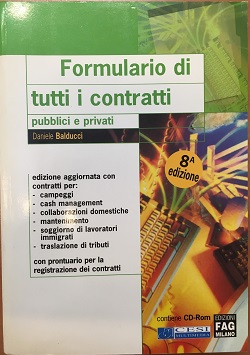 Formulario di tutti i contratti Daniele Balducci Edizioni Fag Milano